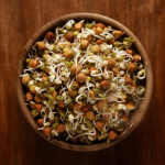 Mix Sprouts (200g), Pink Salt, Black Salt, Black Pepper, and Lemon